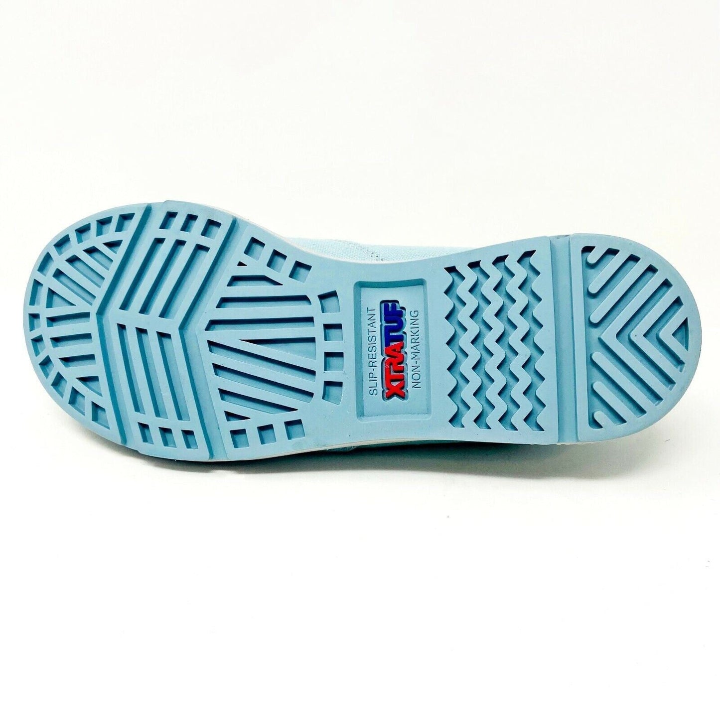 XtraTuf Yellowtail Sky Blue Slip Resistant Womens Canvas Slip On Work Shoes