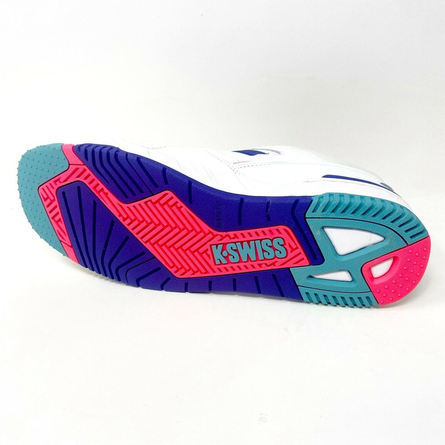 K-Swiss Match Rival White Blue Turquoise Pink Mens Size 7.5 Sneakers 07154 189