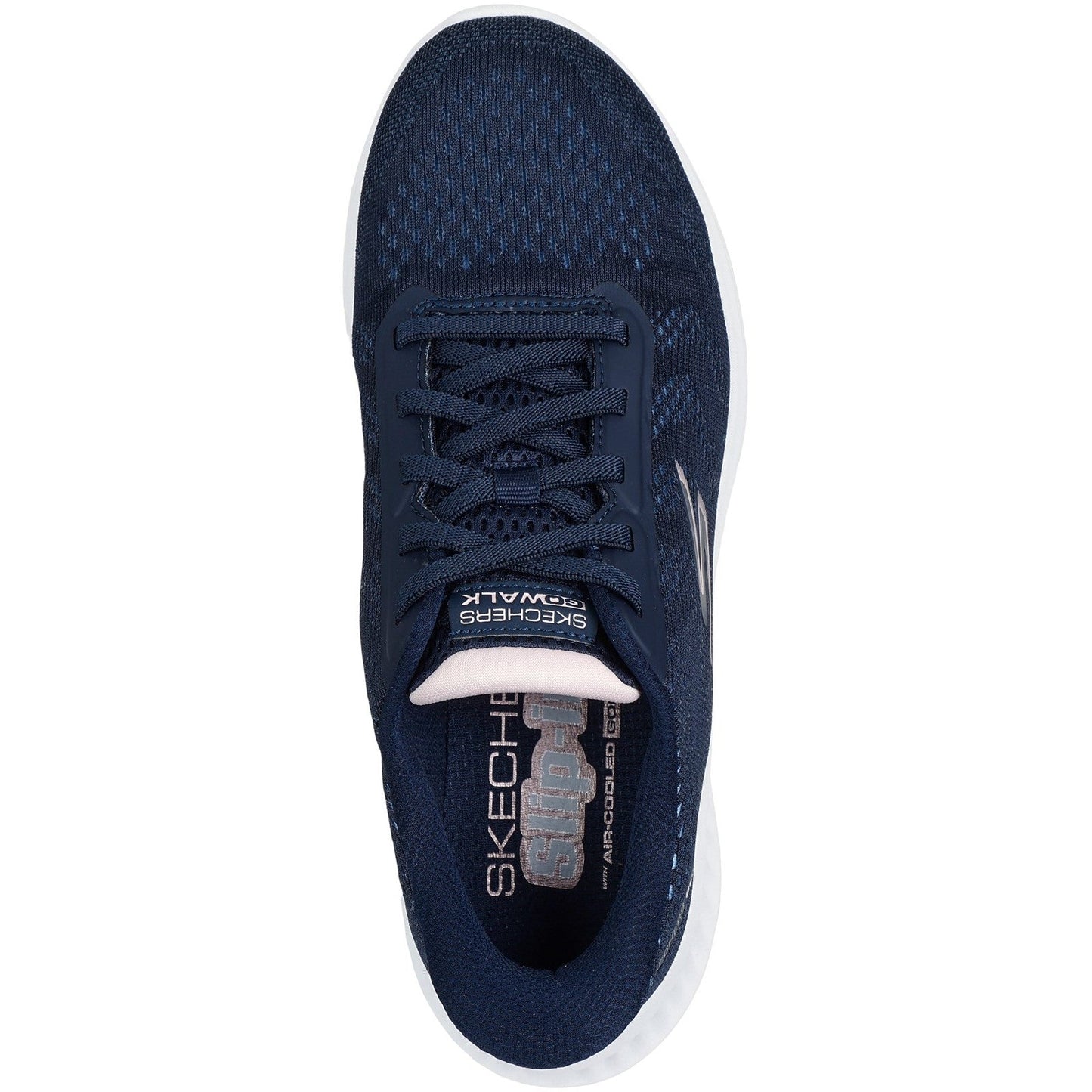 Women's Wide Fit Skechers 125643 Slip-ins Go Walk Now Khloe Trainers