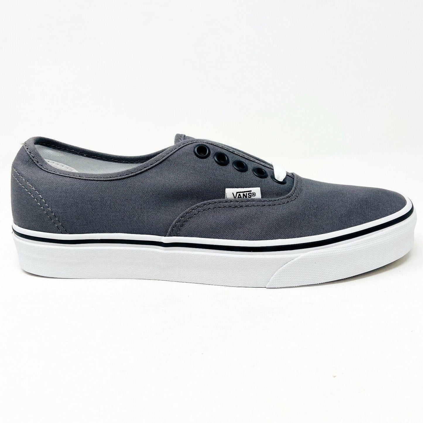 VANS Authentic Pewter Gray Black Womens Classic Casual Shoes