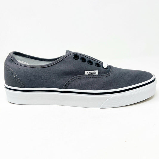 VANS Authentic Pewter Gray Black Womens Classic Casual Shoes