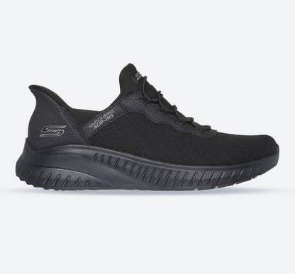 Women's Wide Fit Skechers 117500 Bobs Squad Chaos Daily Inspiration Trainer