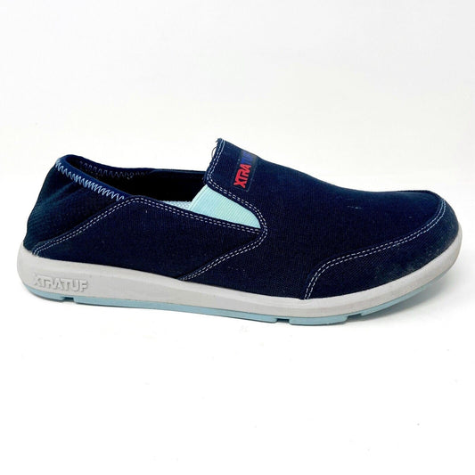 XtraTuf Yellowtail Royal Blue Slip Resistant Canvas Womens Slip On Casual Shoes