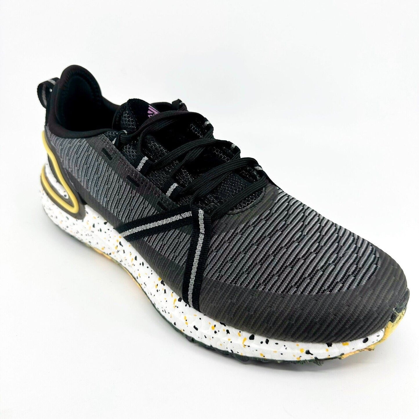 Adidas Solarthon Boost Black Gold Mens Spikeless Golf Shoes FZ1024