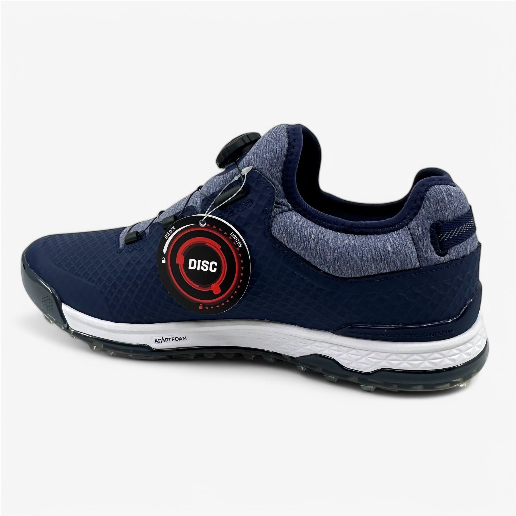 PUMA Proadapt Alphacat Disc Peacoat Silver Yellow Mens Waterproof Golf Shoes