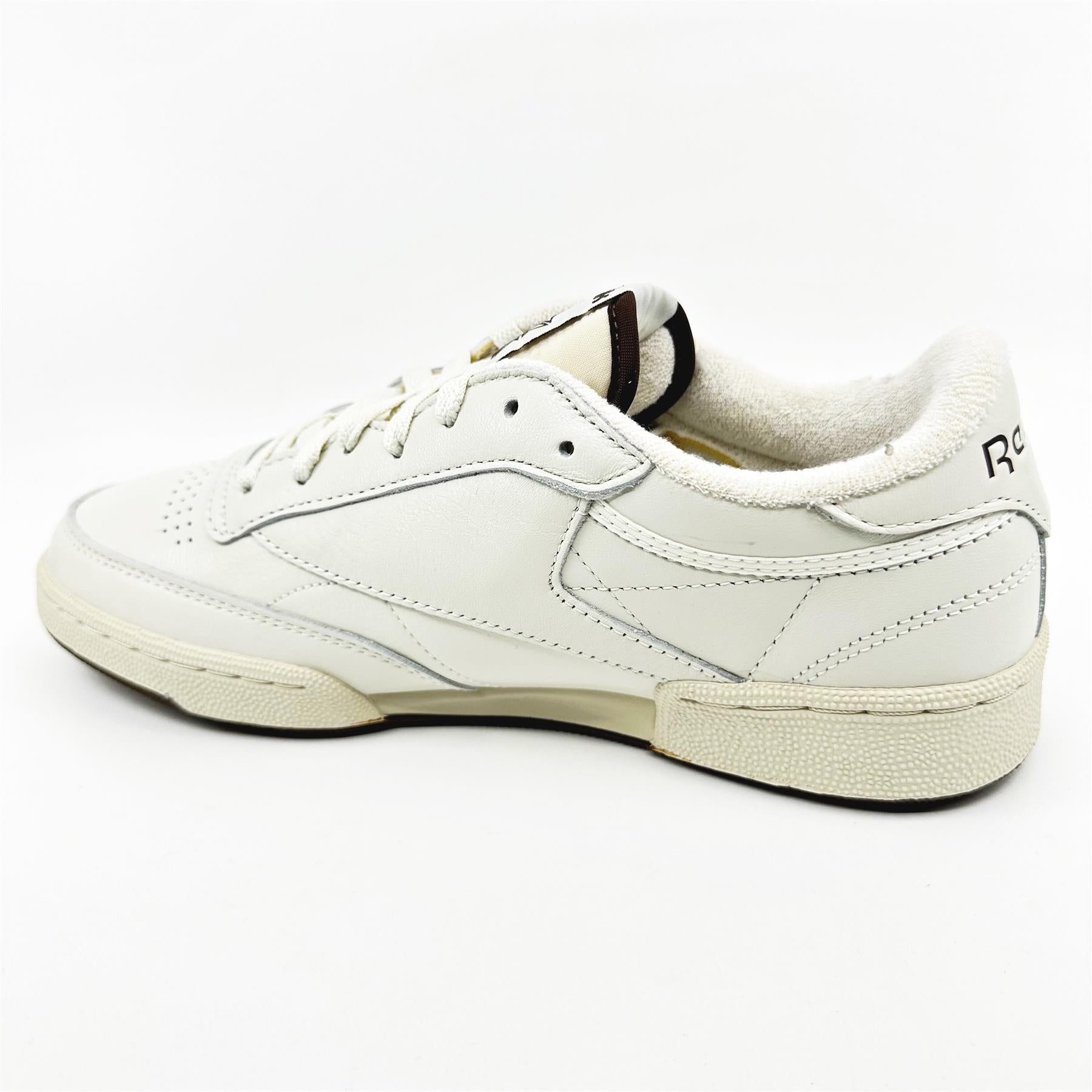 Reebok Club C 85 Vintage Chalk Black Mens Athletic Sneaker