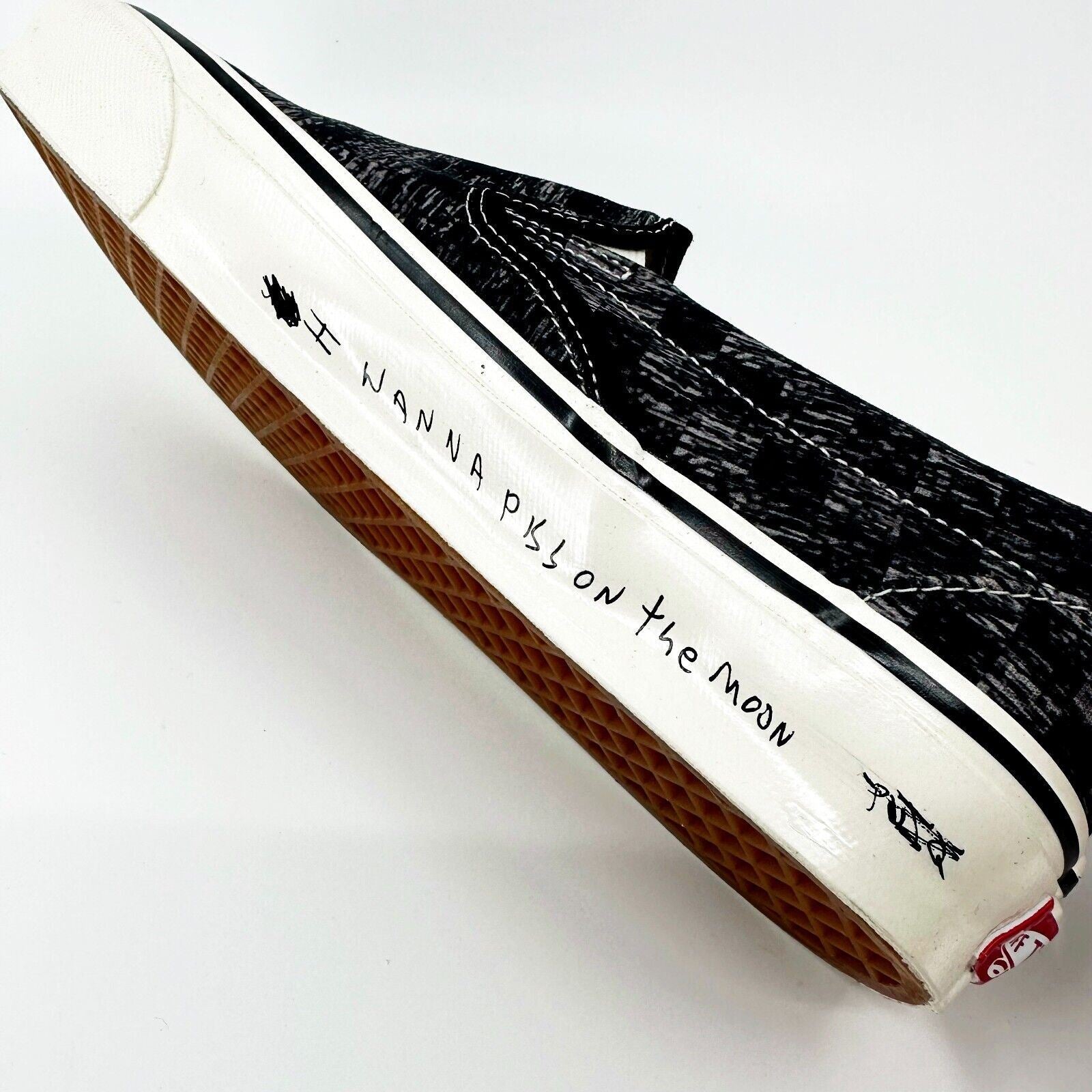 Vans Vault OG Classic Slip On (Jim Goldberg) Tv Static Black White Mens Sneakers