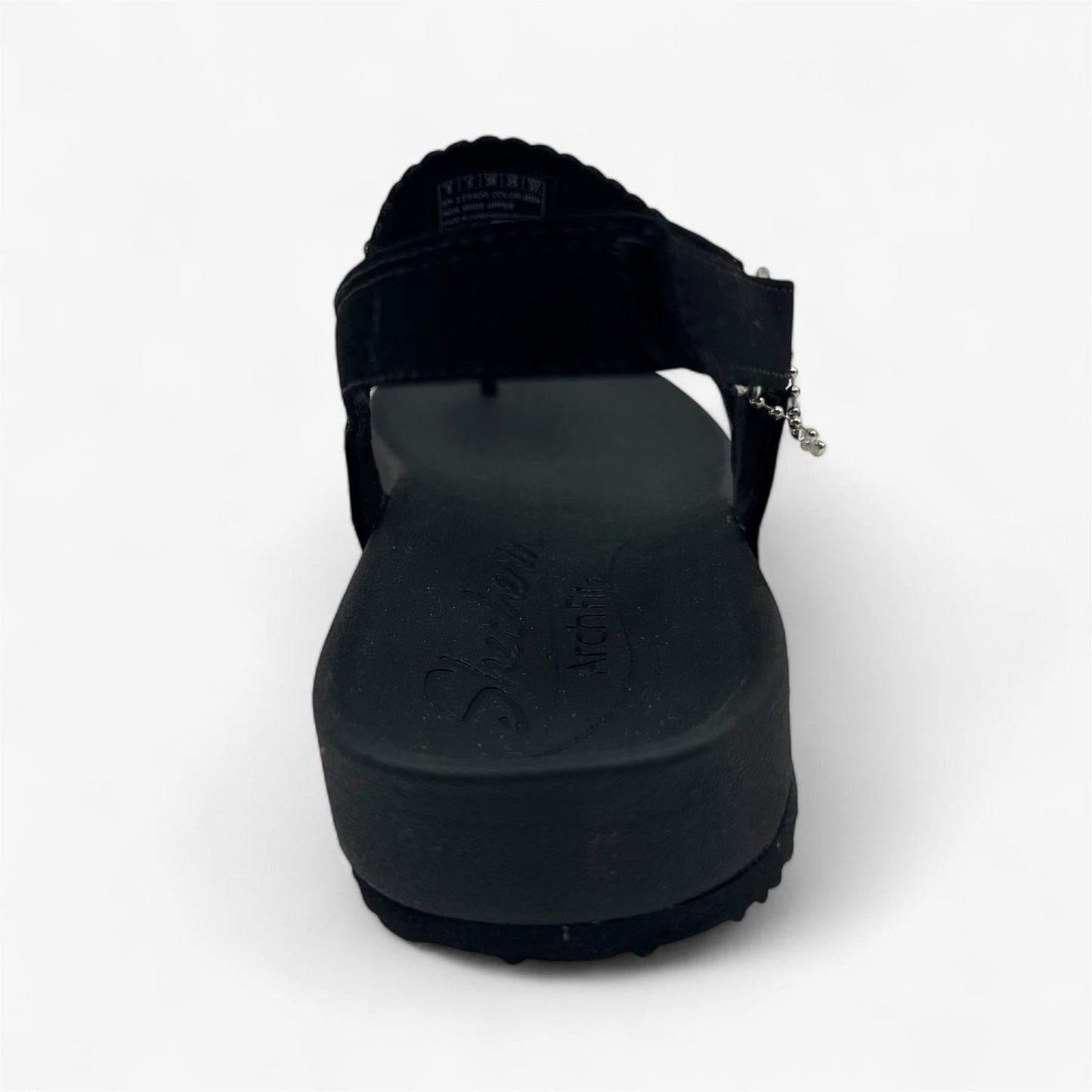 Skechers Arch Fit Meditation Pixie Black Womens Sandal Thong
