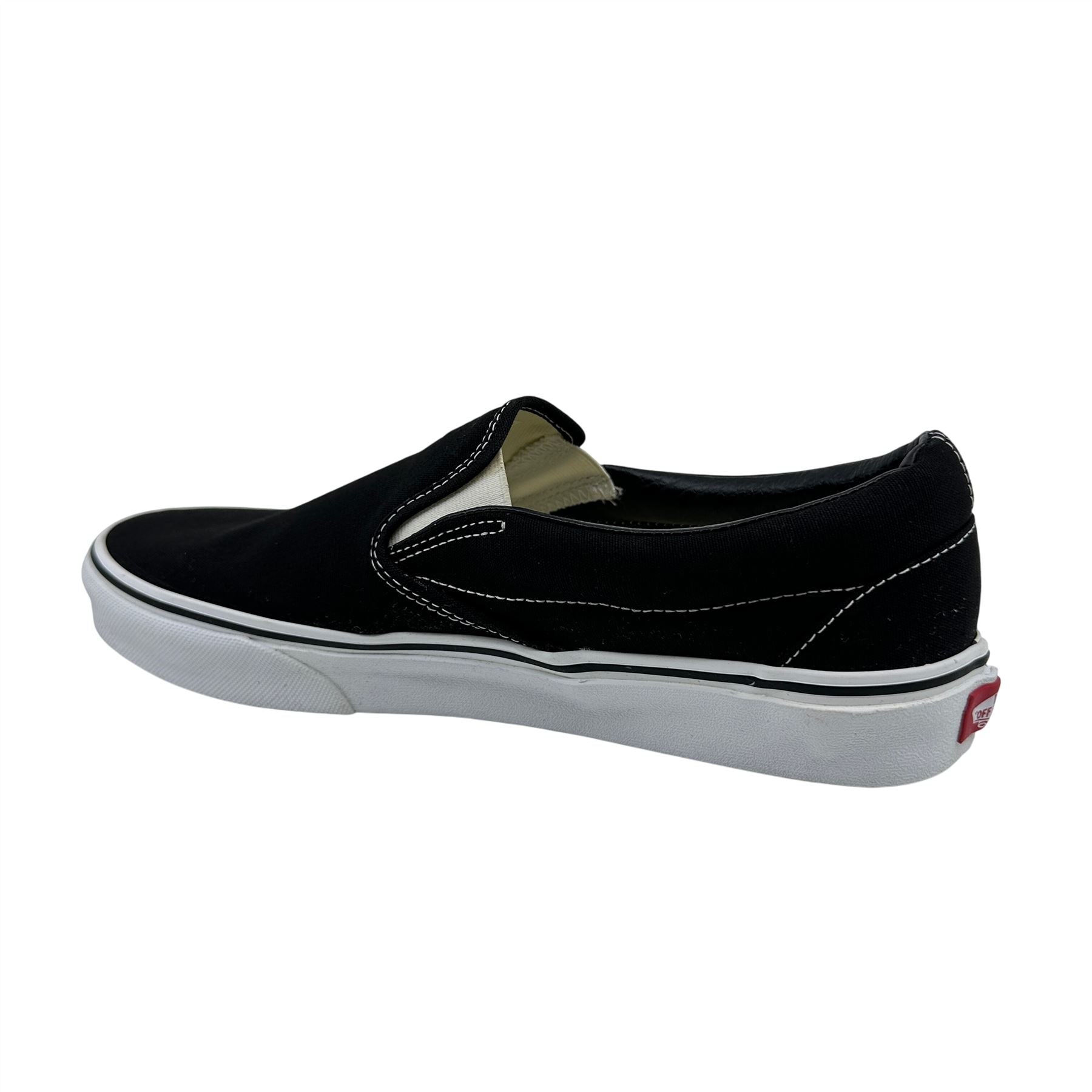 VANS Classic Slip On Black White Mens Athletic Sneaker