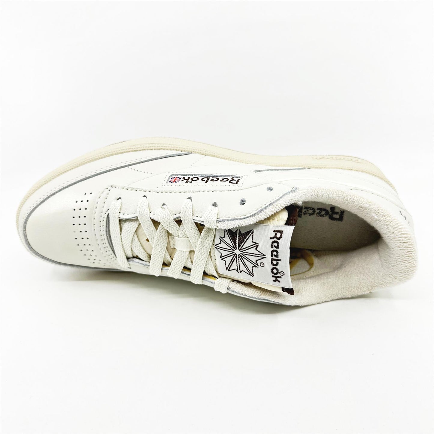 Reebok Club C 85 Vintage Chalk Black Mens Athletic Sneaker