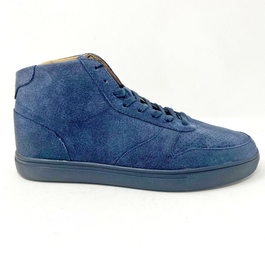Clae Gregory Mid Deep Navy Waxed Suede Mens Premium Casual Sneakers