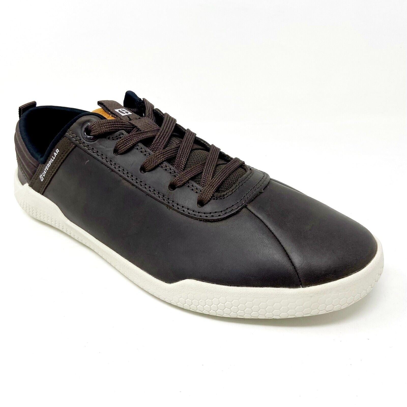 Caterpillar CAT Hex Coffee Bean Brown Mens Leather Shoes Sneakers P724186