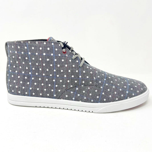 Clae Strayhorn Textile Concrete Plaid Polka Dots Gray Mens Casual Sneakers
