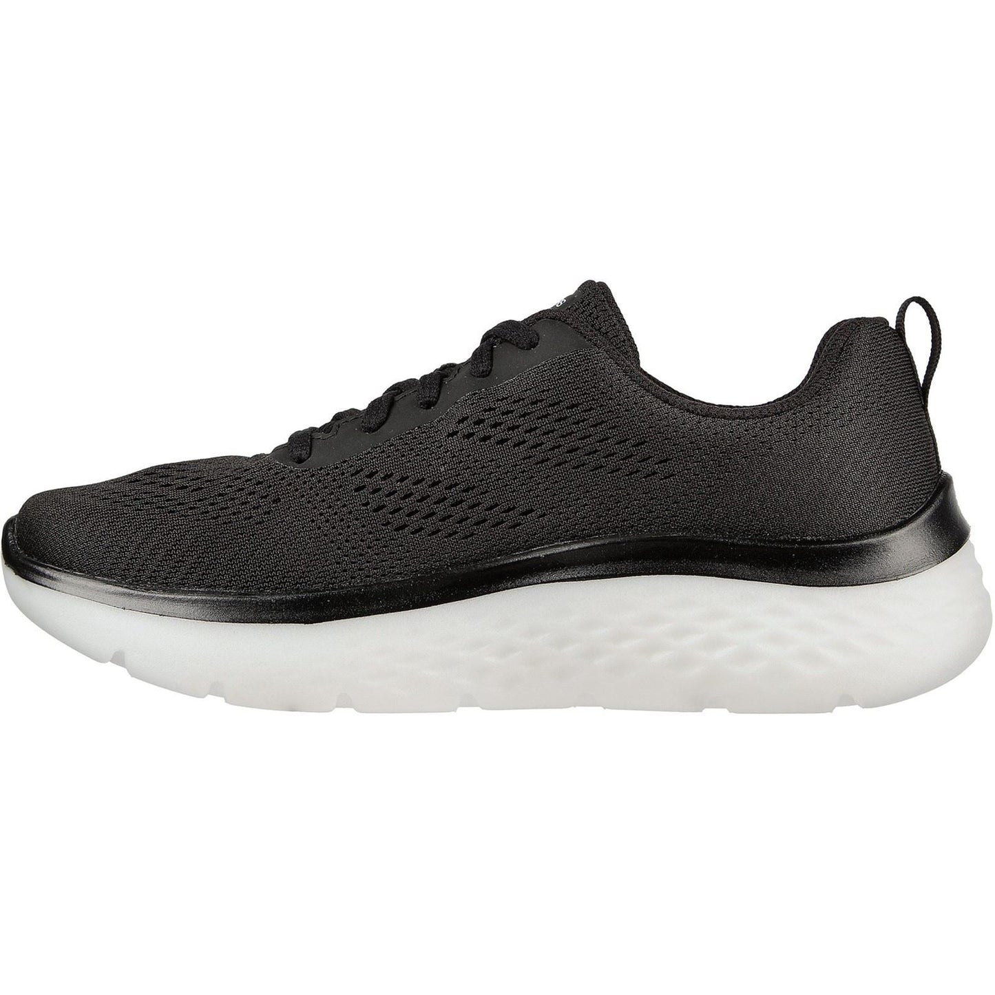 Women's Wide Fit Skechers 124578 GO walk Hyper Burst Trainers - Black/White