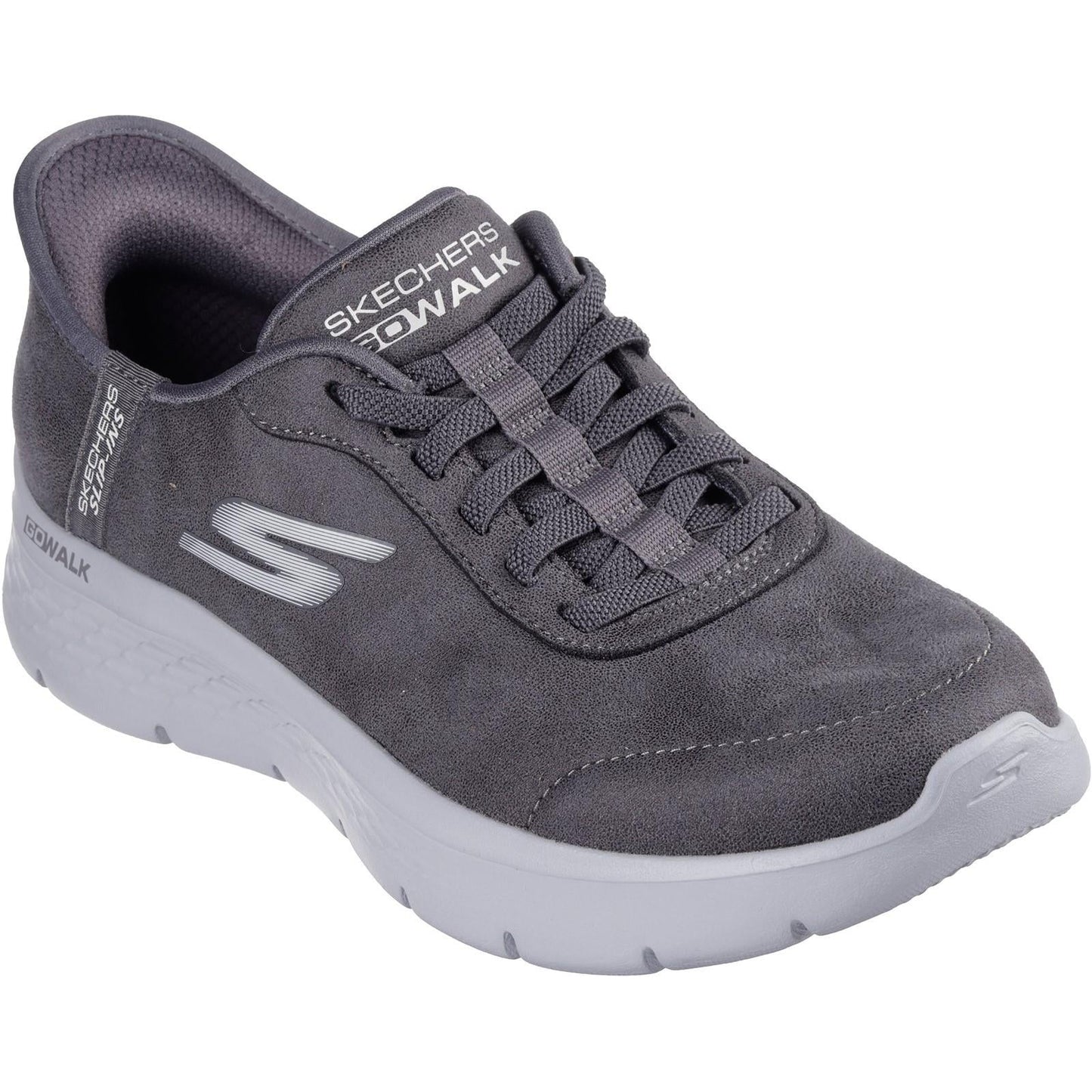 Women's Wide Fit Skechers 124837 Slip-ins Go Walk Flex Mali Trainers