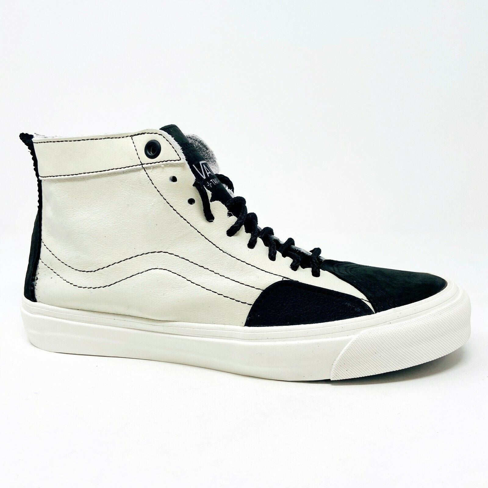 Vans Vault Taka Hayashi Sk8 Hi LX Black Marshmallow Mens Leather Sneakers