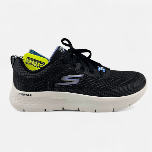 Skechers Go Walk Flex Kali Black Lavender Womens Athletic Ultra Go Sneaker