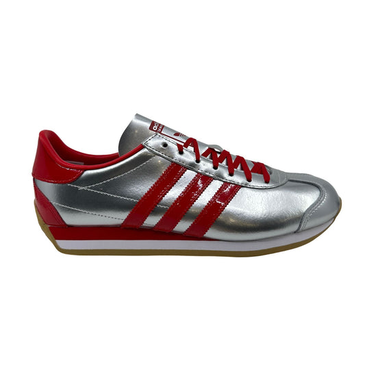 Adidas Country OG Silver Metallic Scarlet Red Womens Athletic Sneaker