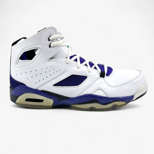 Jordan Flight Club 91 White New Emerald Grape Ice Black Mens Size 12 Sneaker