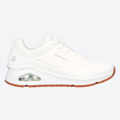 Women's Wide Fit Skechers 108021EC Uno Sr Trainers