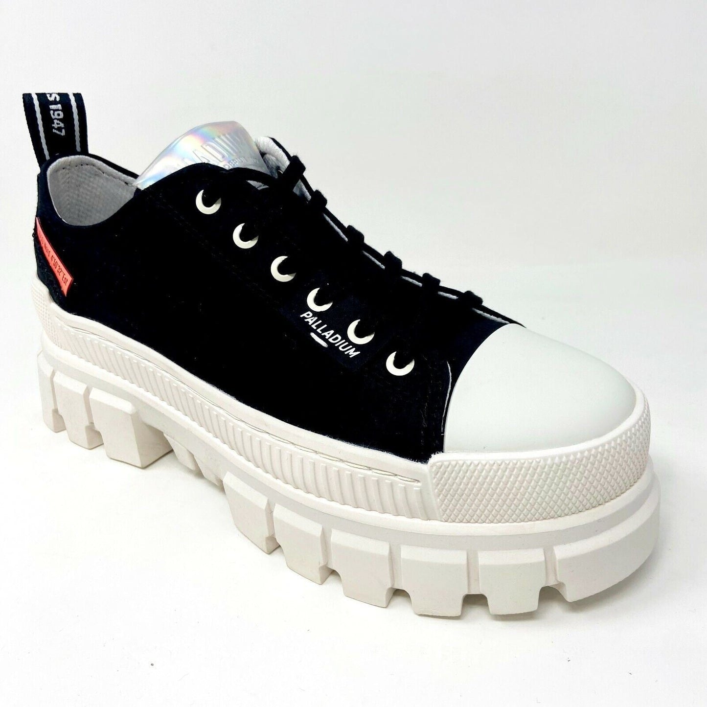 Palladium Revolt LO TX Black White Womens Platform Boots 97243 016