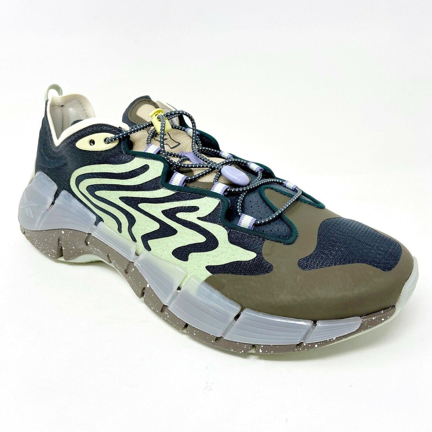 Reebok x Brain Dead Zig Kinetica II Green Grey Mens Running Shoes Sneaker S23890