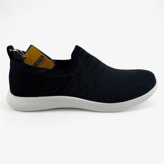 Skechers Vapor Foam Lite Sway Black Charcoal Womens Athletic Sneaker