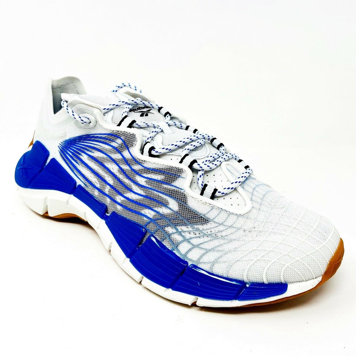 Reebok Zig Kinetica II Morning Fog White Blue Mens Running Sneakers FX3019