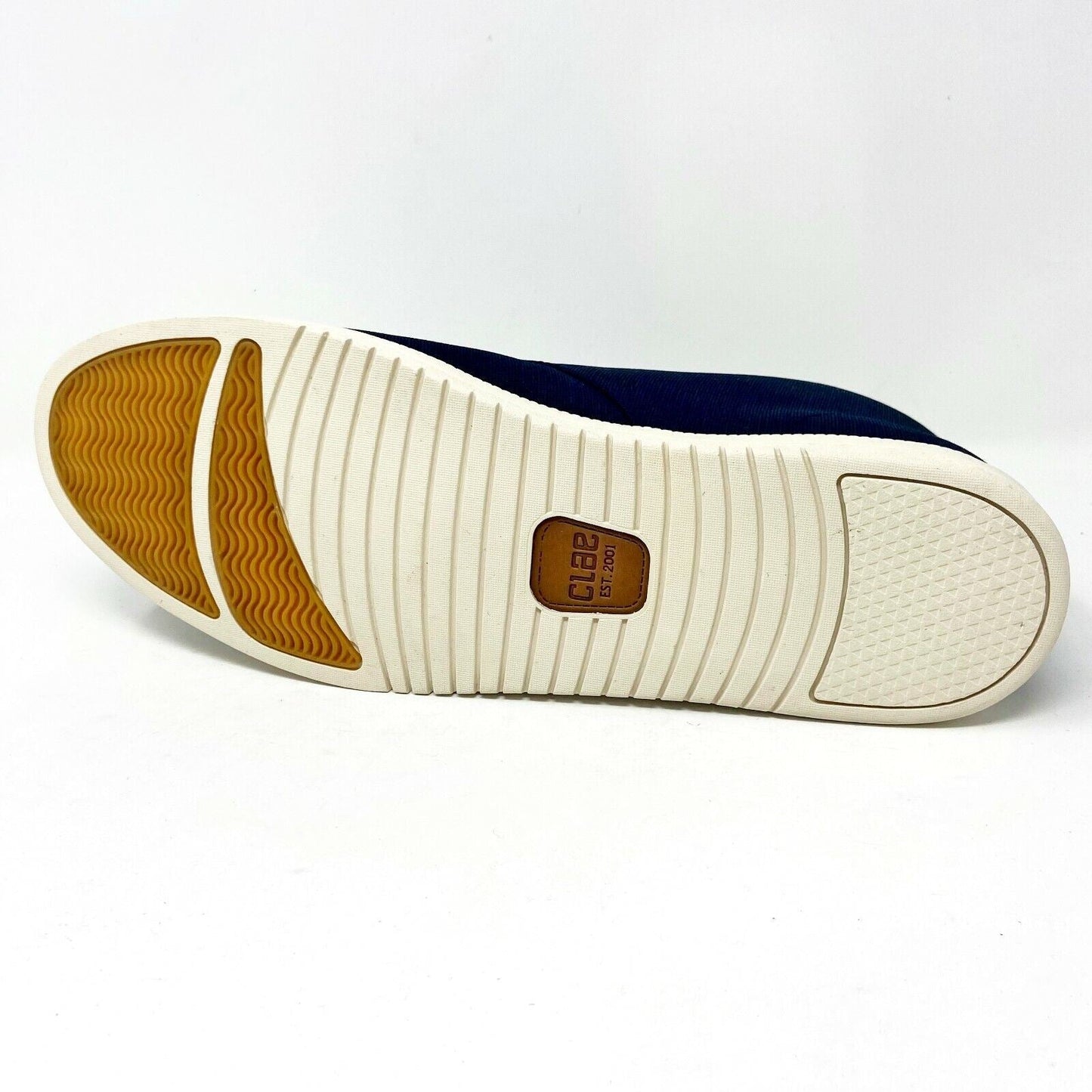 Clae Strayhorn Textile Deep Navy Waxed Canvas Mens Premium  Casual Sneakers