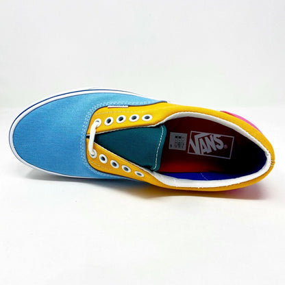 Vans Era (Canvas) Multicolor Bright Orange Blue White Mens Shoes