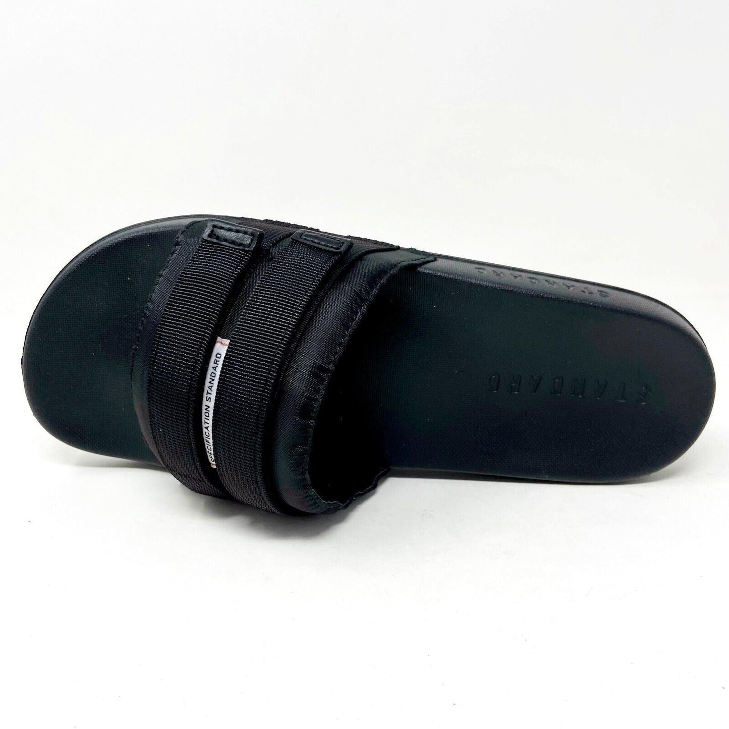 STNDRD Standard Los Angeles Monaco Double Strap Black Mens Slides Sandals