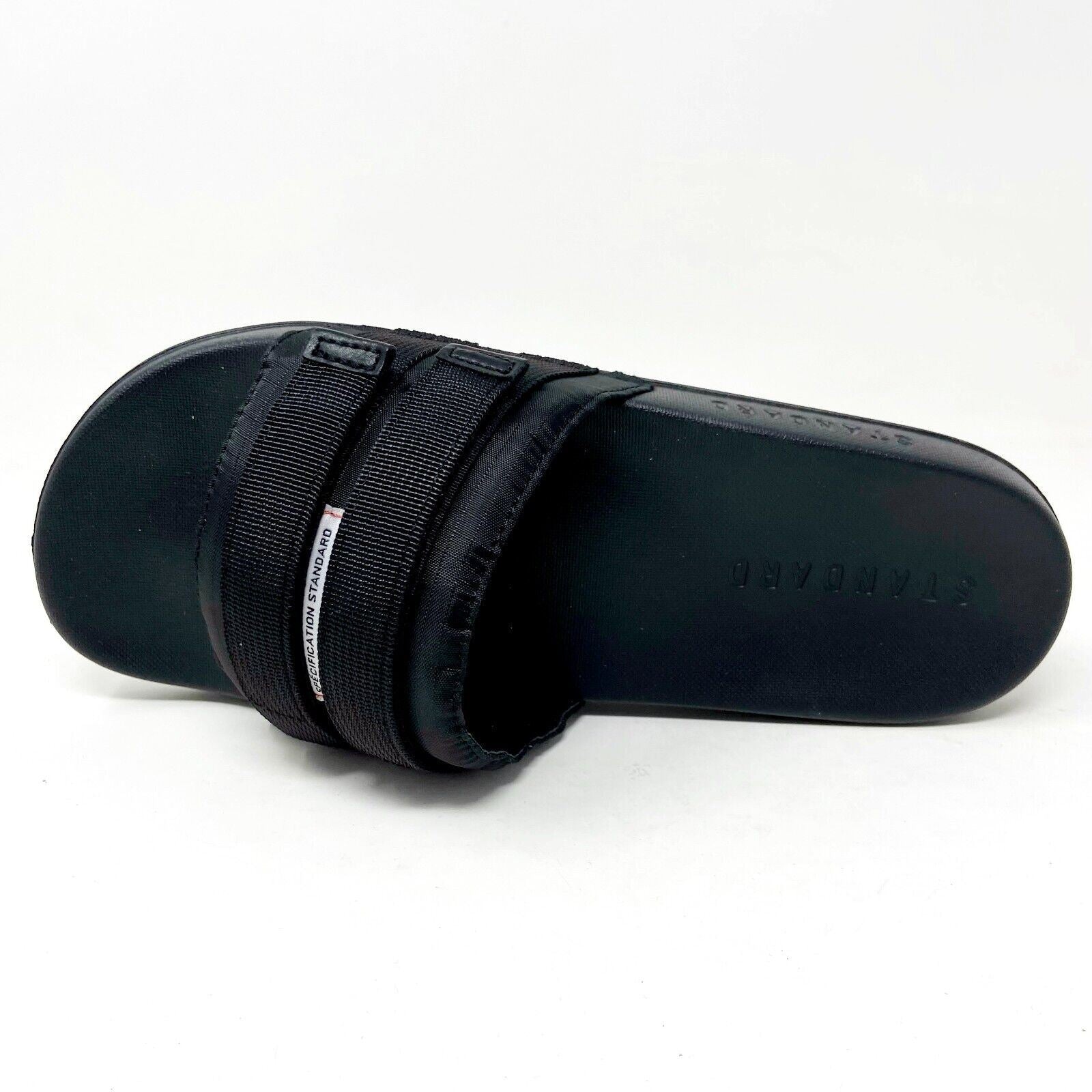 STNDRD Standard Los Angeles Monaco Double Strap Black Mens Slides Sandals