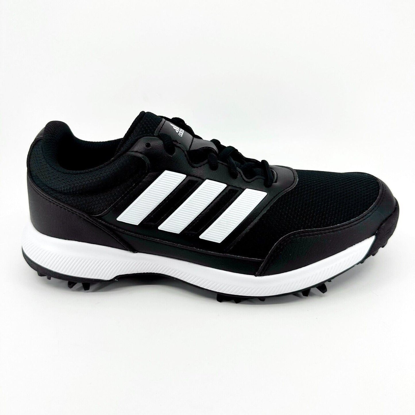 Adidas Tech Response 2.0 Black White Mens Rubber Spike Golf Shoes EE9122