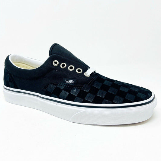 Vans Era (Deboss Checkerboard) Black True White Classic Mens Sneakers