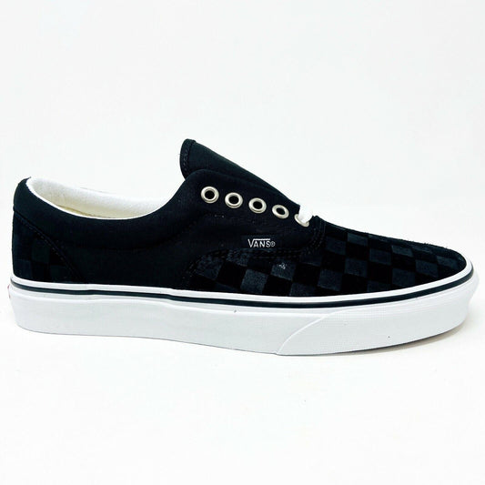 Vans Era (Deboss Checkerboard) Black True White Womens Classic Shoes Sneakers