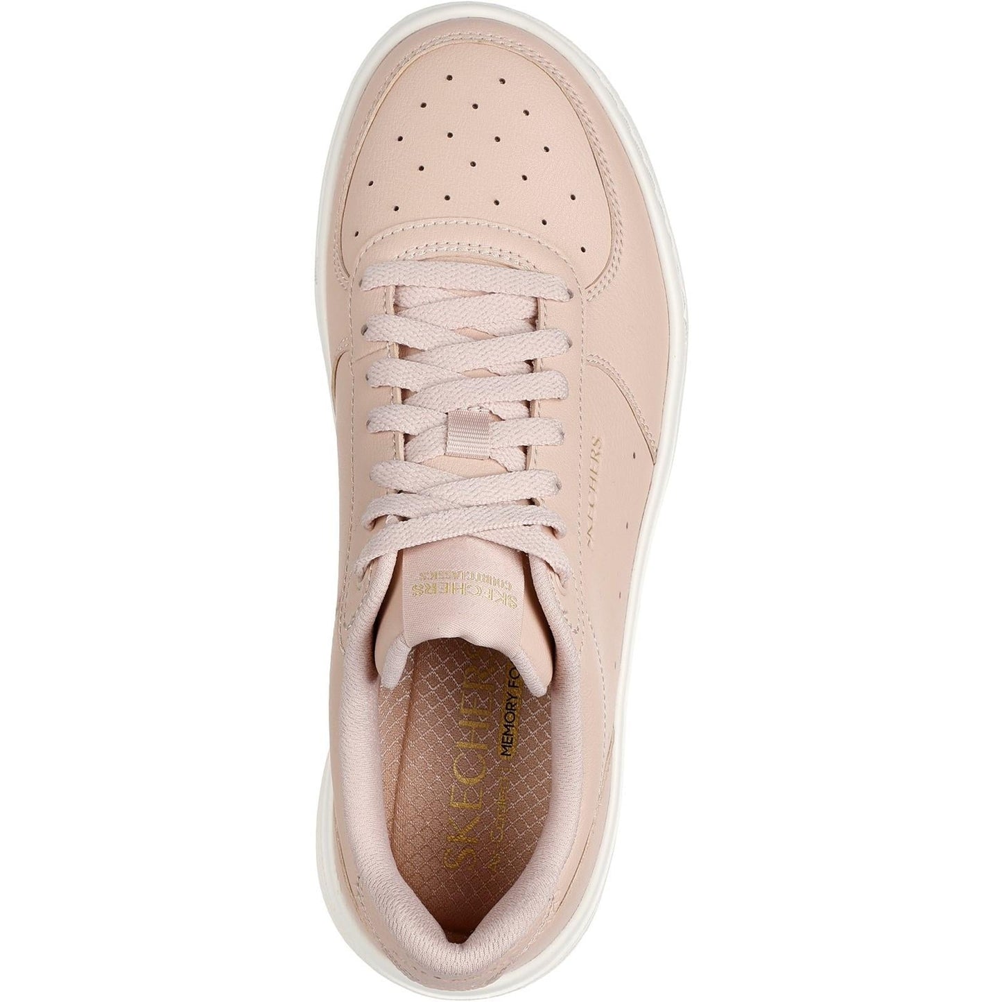 Women's Wide Fit Skechers 185110 Court Classics Grand 92 Be Lifted Trainers