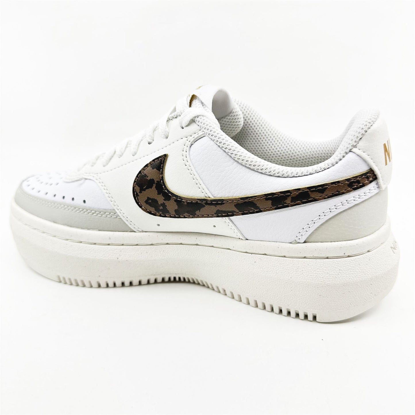 Nike Court Vision Alta White Archeo Brown Light Bone Womens Athletic Sneaker