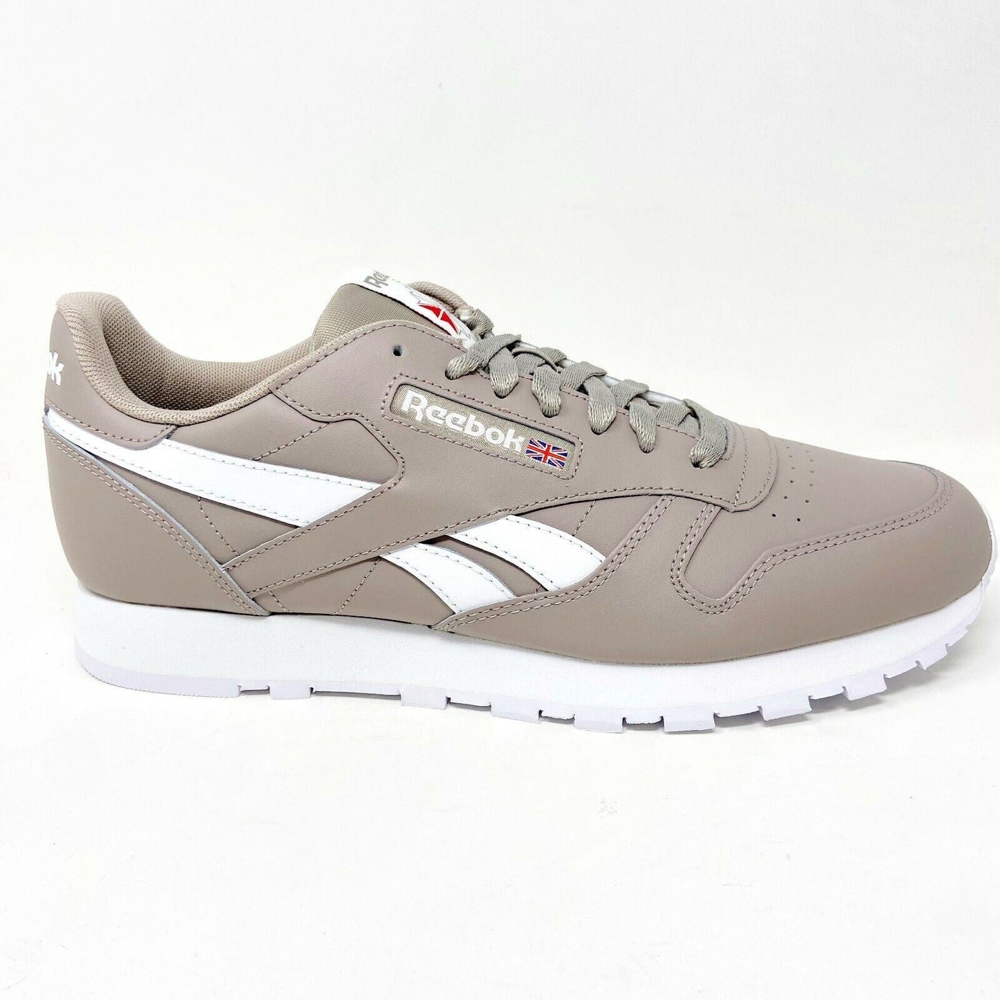 Reebok Classic Leather Gray White Mens Casual Sneakers FY9402