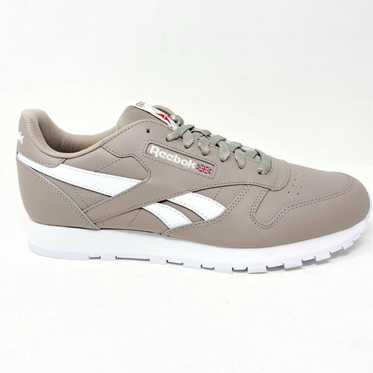 Reebok Classic Leather Gray White Mens Casual Sneakers FY9402