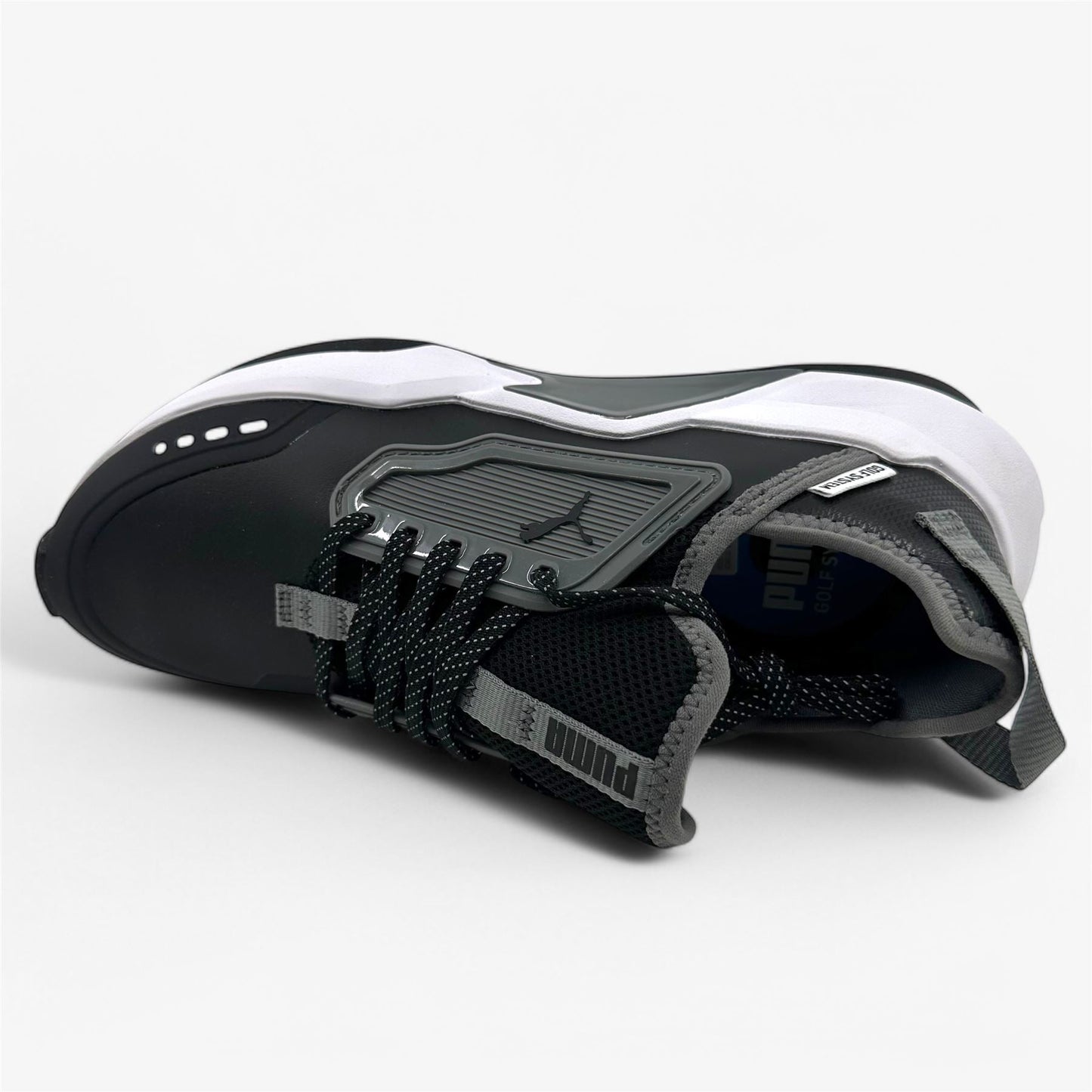 PUMA GS One Black Quiet Shade Mens Waterproof Golf Shoes
