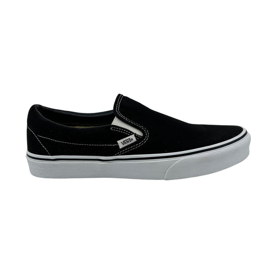 VANS Classic Slip On Black White Womens Athletic Sneaker