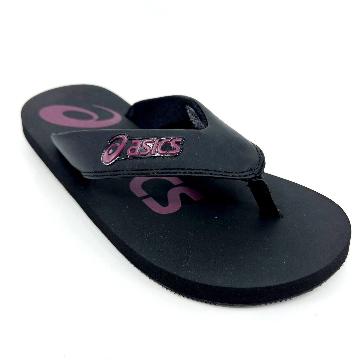 Asics Zorian BM Black Roselle Mens Size 6 Flip Flop Thongs Sandal 1173A009 001