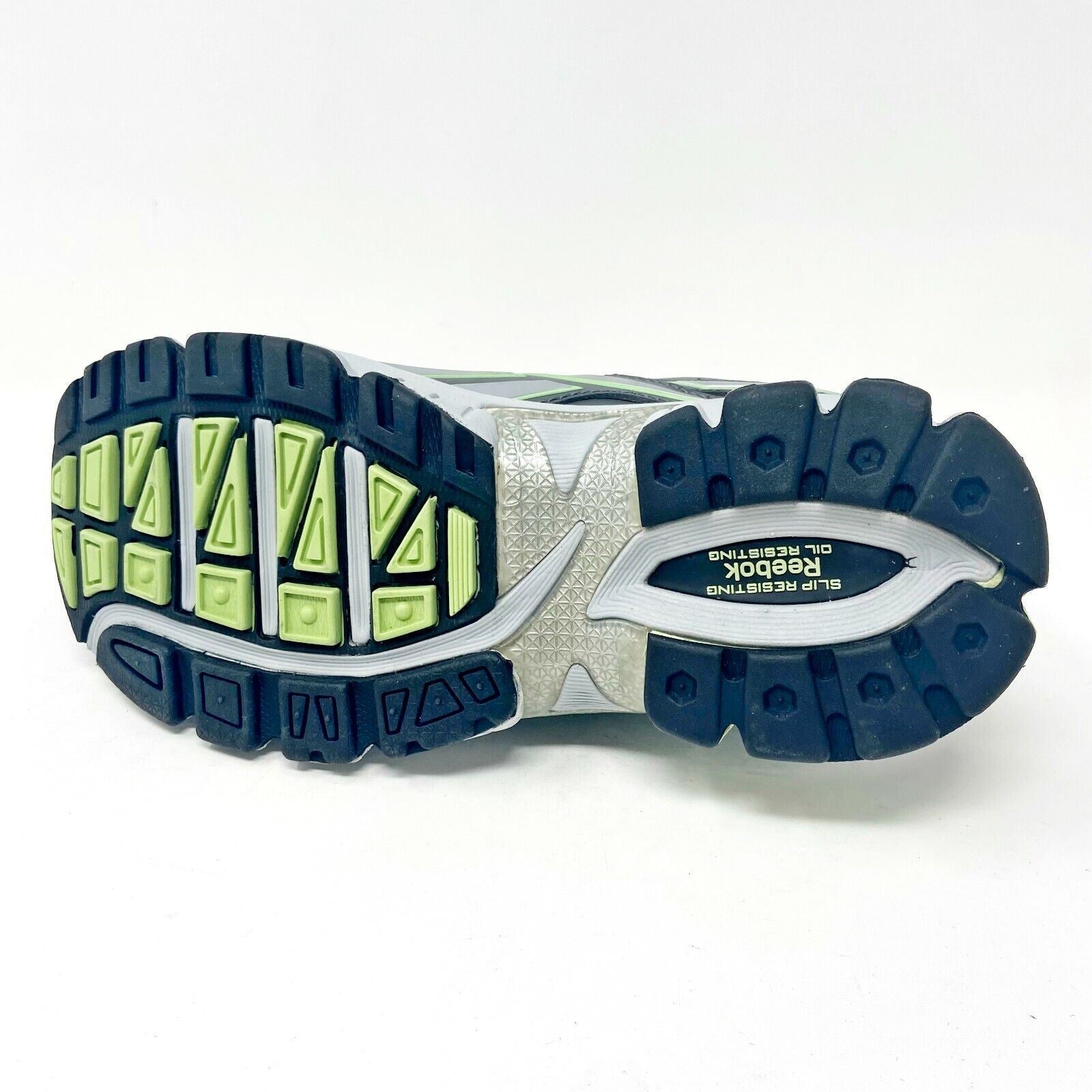 Reebok Work Turnover Grey Green Oxford Womens Wide Composite Toe Sneakers RB442