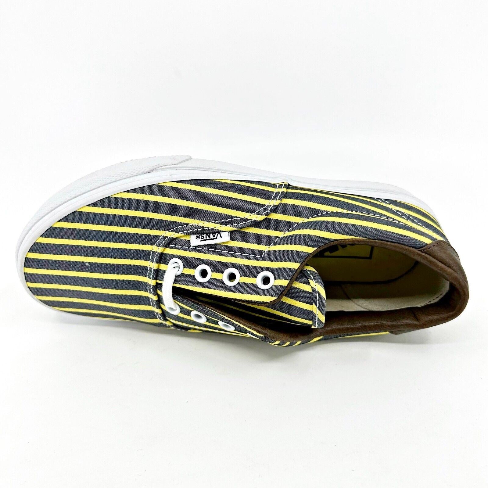 VANS Era 59 (Stripes) Yellow True White Womens Size 5.5 Casual Sneakers