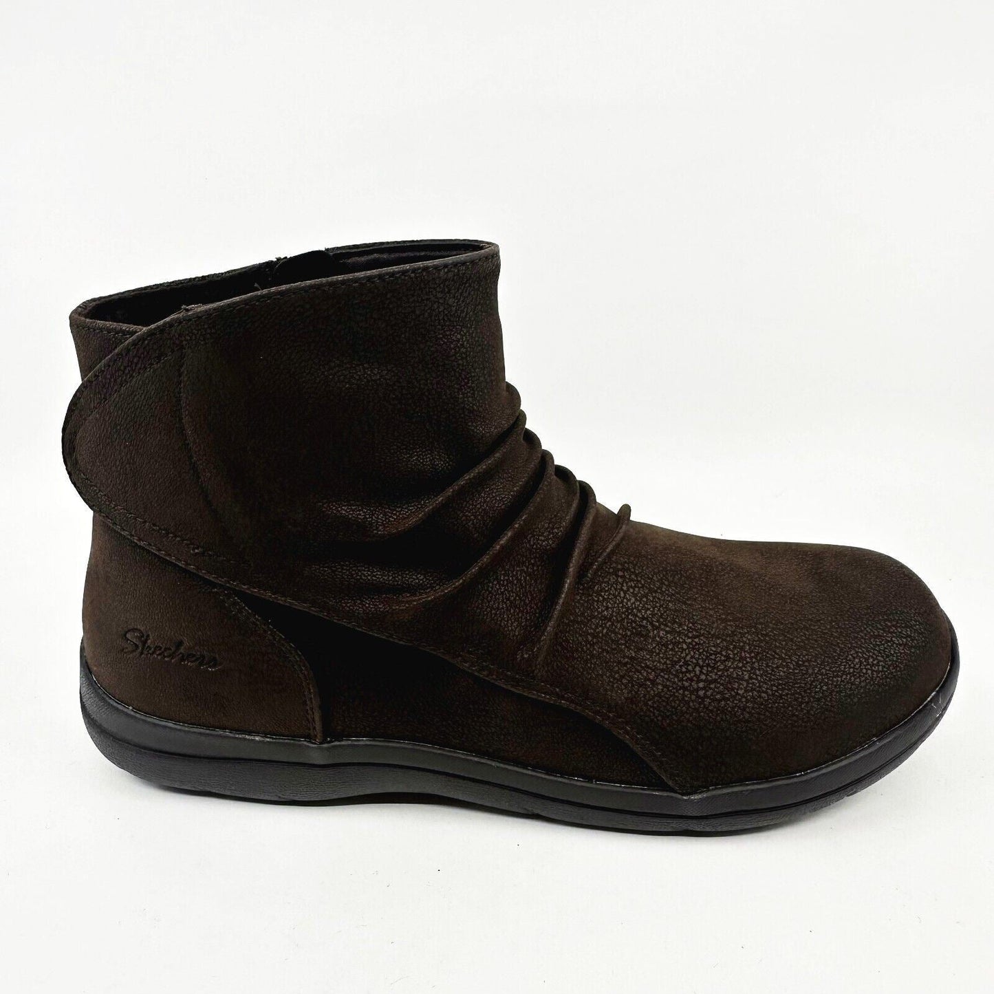 Skechers Lite Step Tricky Chocolate Womens Size 6.5 Ankle Boots
