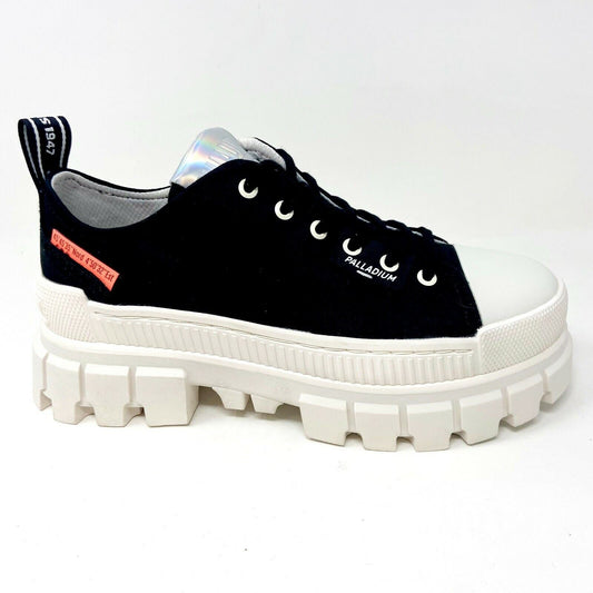 Palladium Revolt LO TX Black White Womens Platform Boots 97243 016