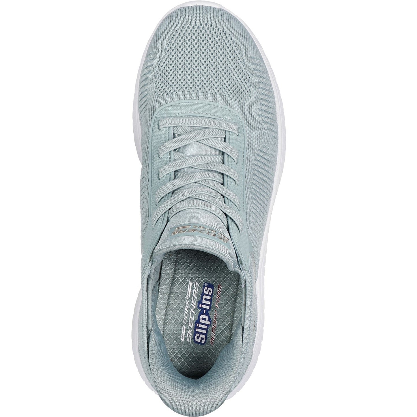 Women's Wide Fit Skechers Slip-ins 117497 Waves Bobs Sport Squad Trainers