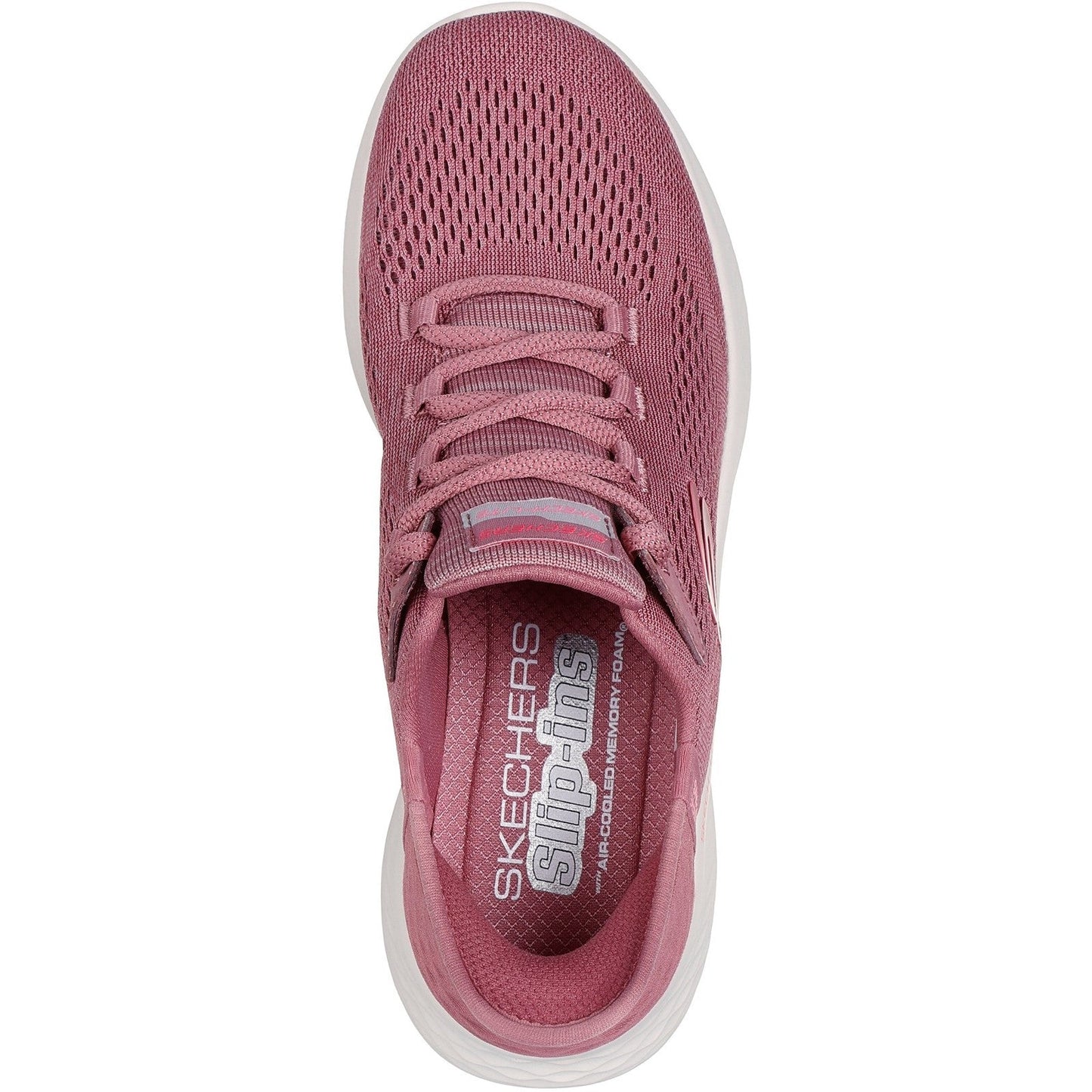 Women's Wide Fit Skechers 150012 Slip-ins Skech Lite Pro Natural Trainers