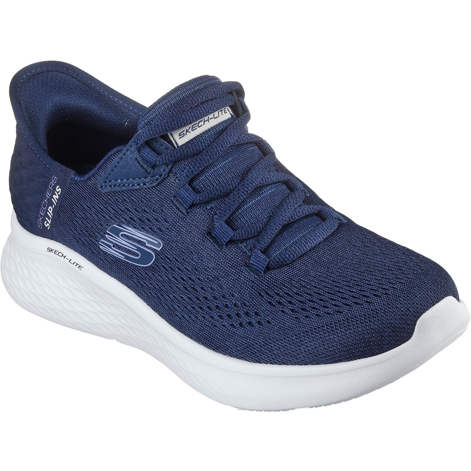 Women's Wide Fit Skechers 150012 Slip-ins Skech Lite Pro Natural Trainers