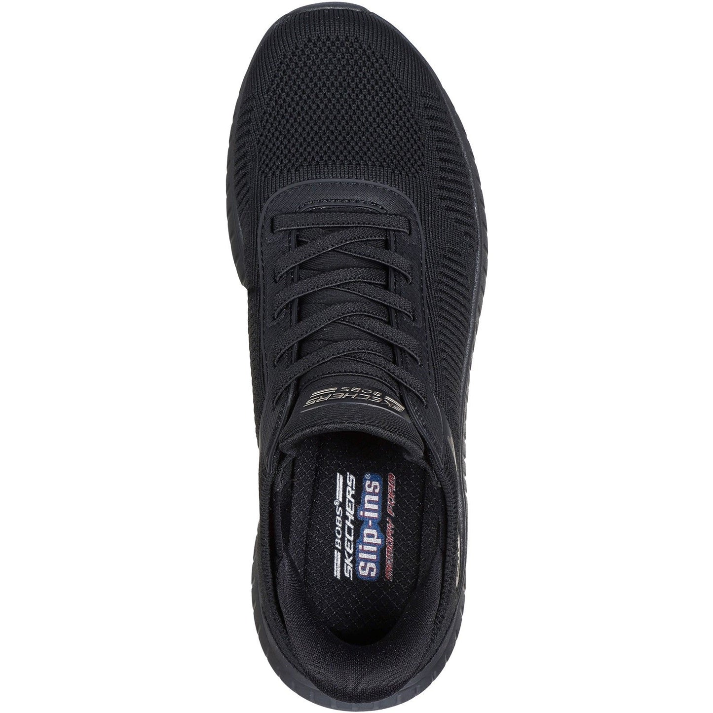 Women's Wide Fit Skechers Slip-ins 117497 Waves Bobs Sport Squad Trainers